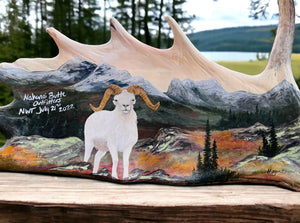 Custom Painted Moose Paddle