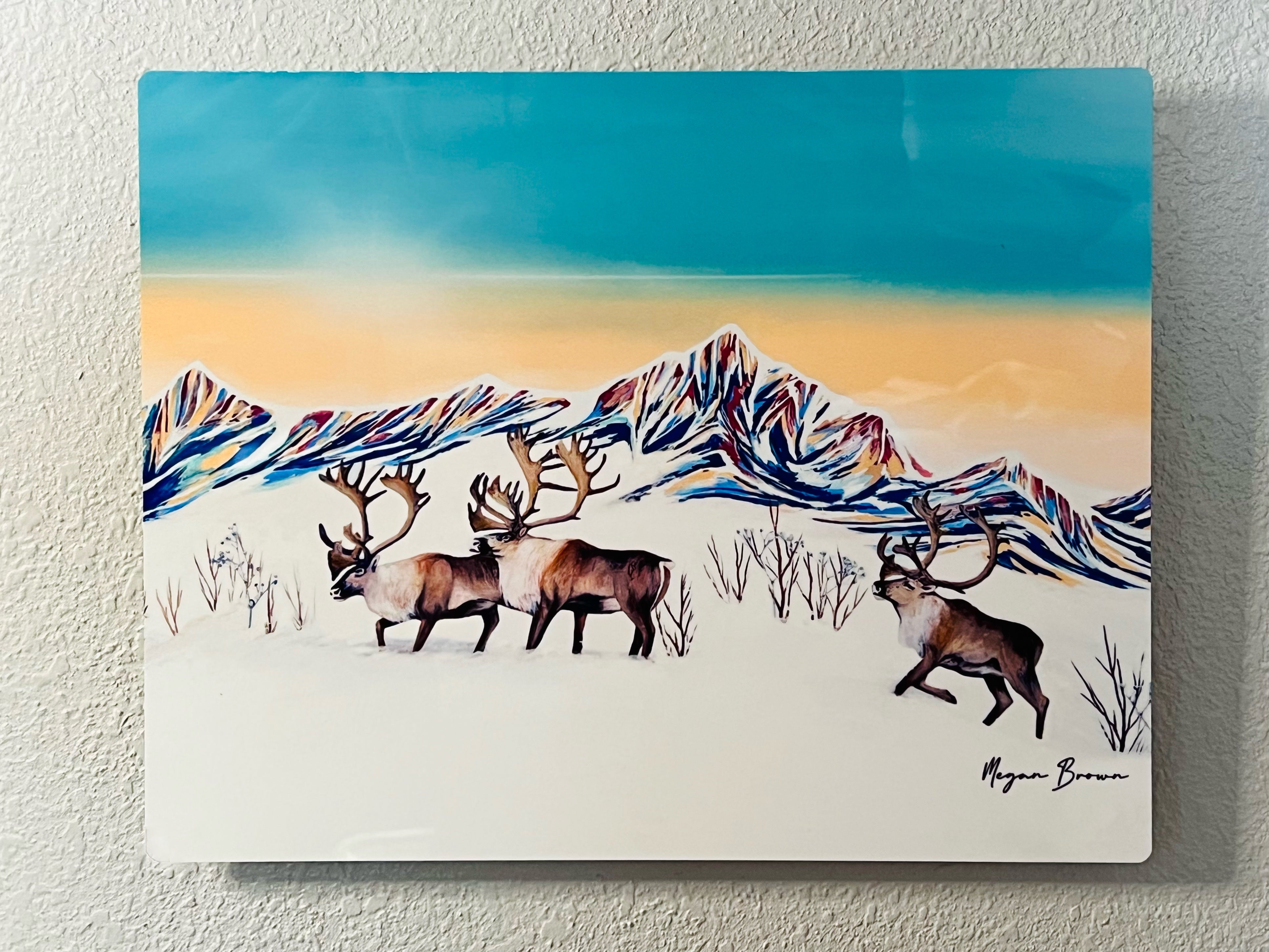 Christmas Caribou Print