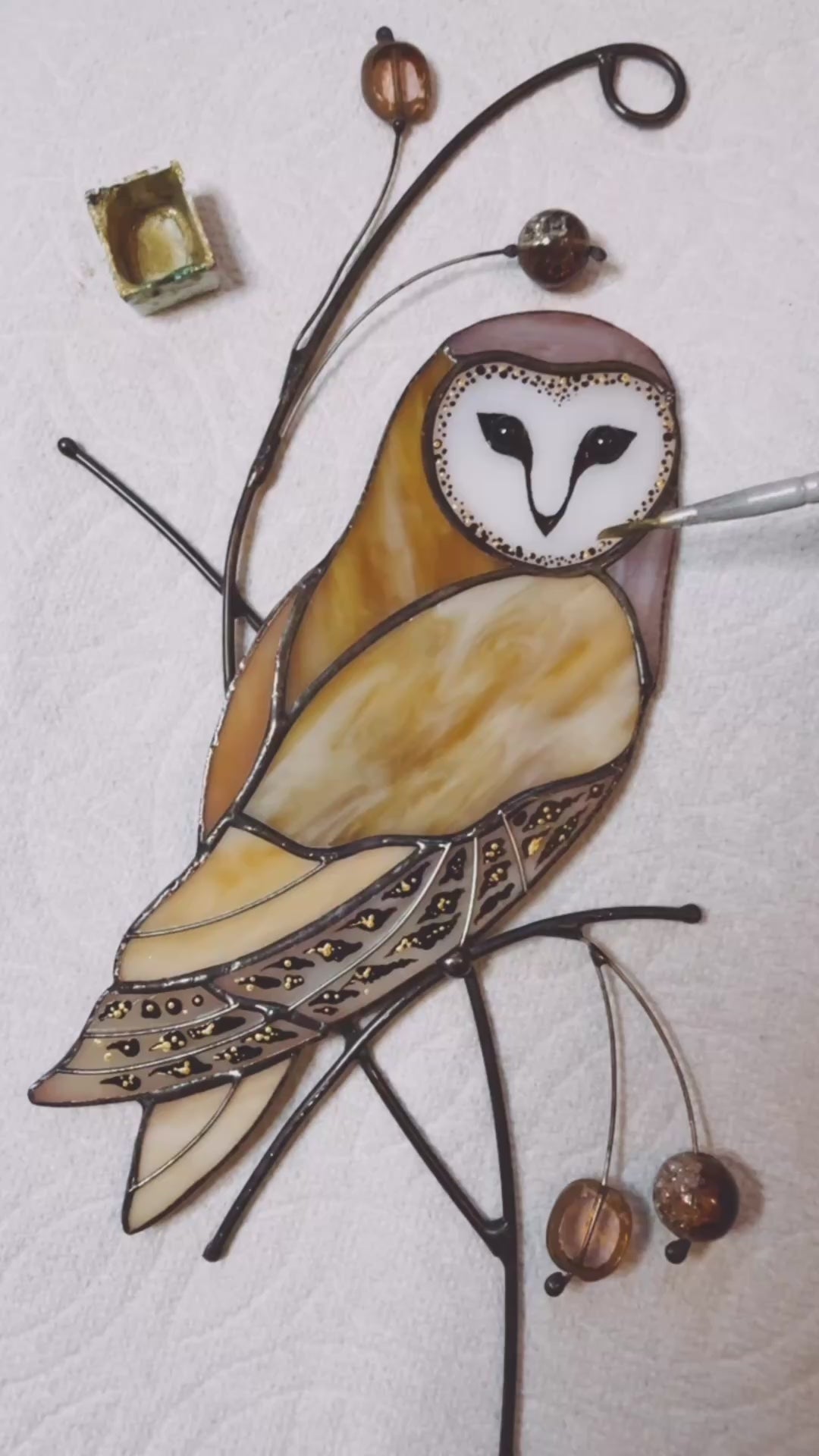 Glass Barn owl